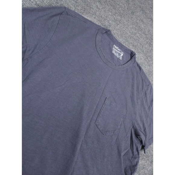 Faherty Shirt Mens Large Gray Sunwashed Organic Cotton Pocket Tee Casual - Picture 3 of 10